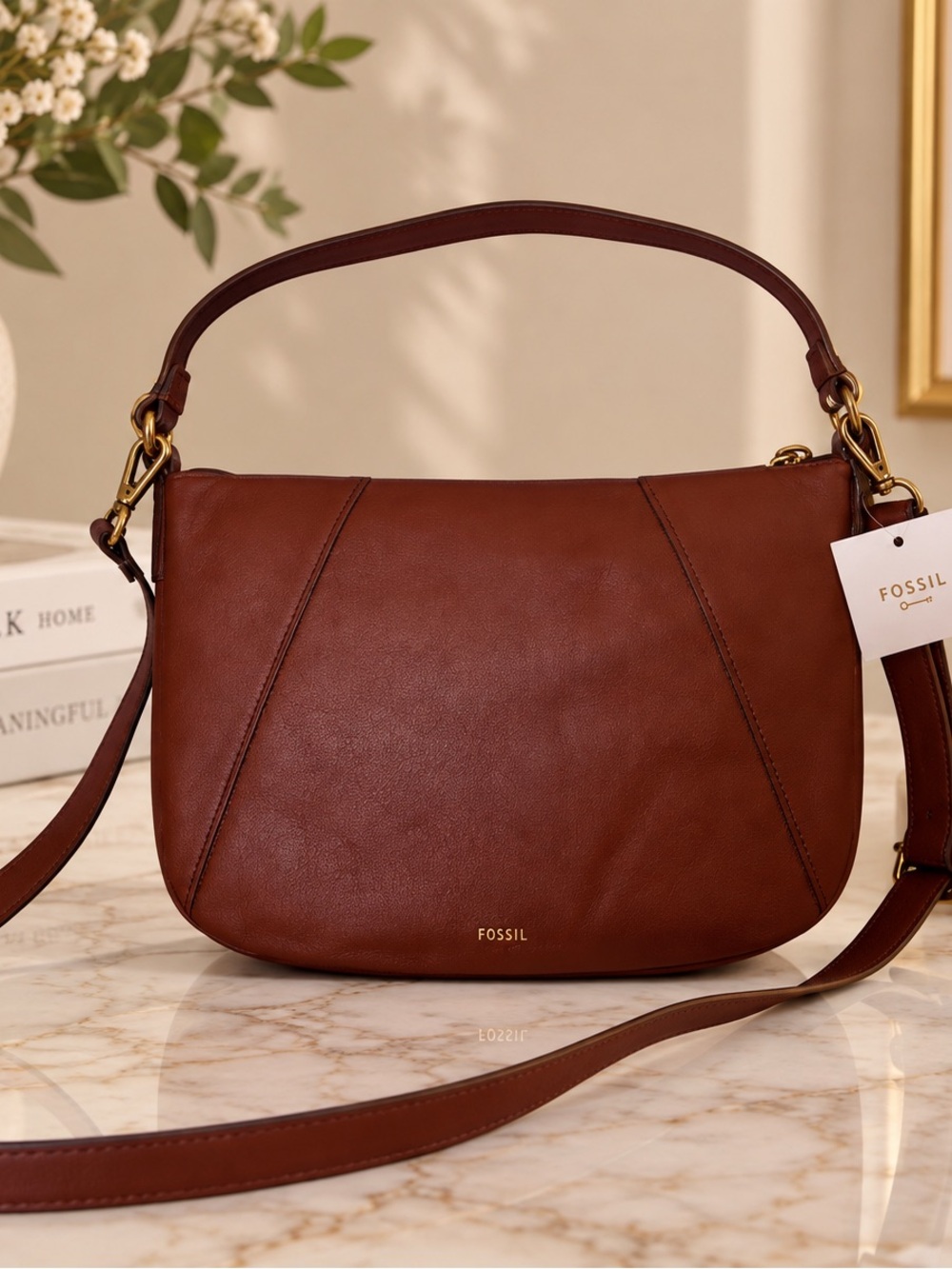 Fossil Women's Leather Skylar Crossbody Purse Handbag - Picture 2 of 11